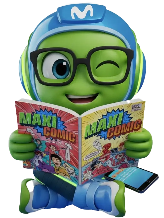 Maxi leyendo el mejor comic de aventuras