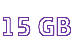Se puede transferir un máximo de 15GB