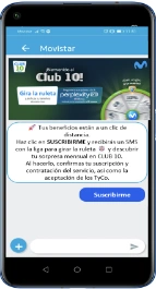 Smartphone mostrando la confirmación de la invitación a Club 10