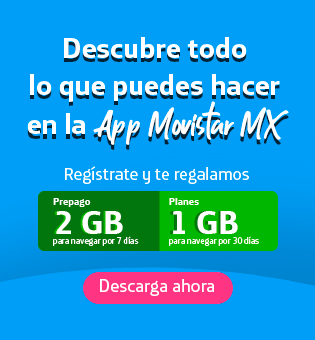 App Movistar Mx al registrarte en Recarga Movistar obtienes 2GB de regalo o en plan 1GB para navegar con tu smartphone