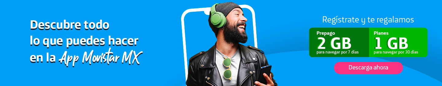 App Movistar Mx al registrarte en Recarga Movistar obtienes 2GB de regalo o en plan 1GB para navegar.